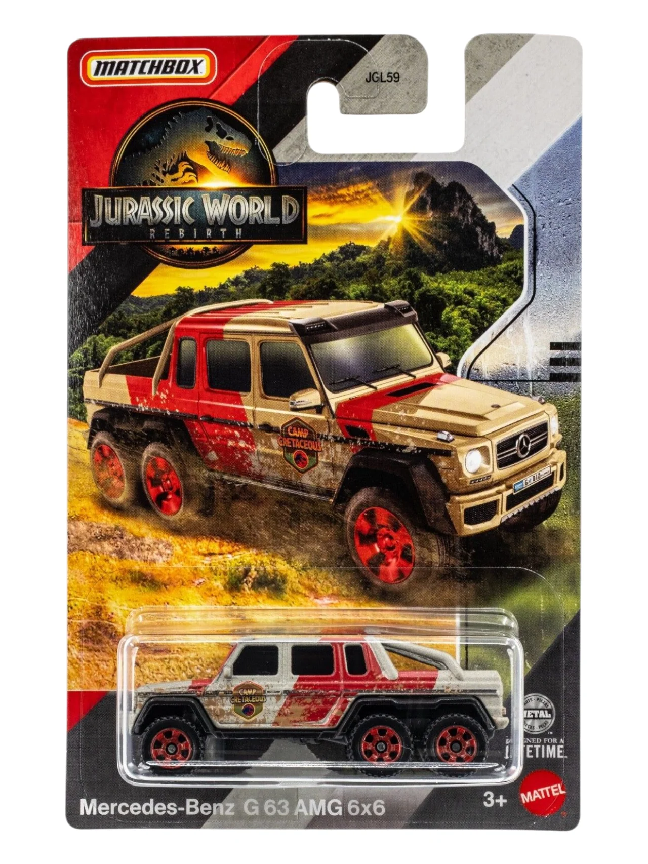 Matchbox Jurassic World Rebirth Mercedes-Benz G 63 AMG 6x6 Imported Mainline Card Art 1:64 Scale