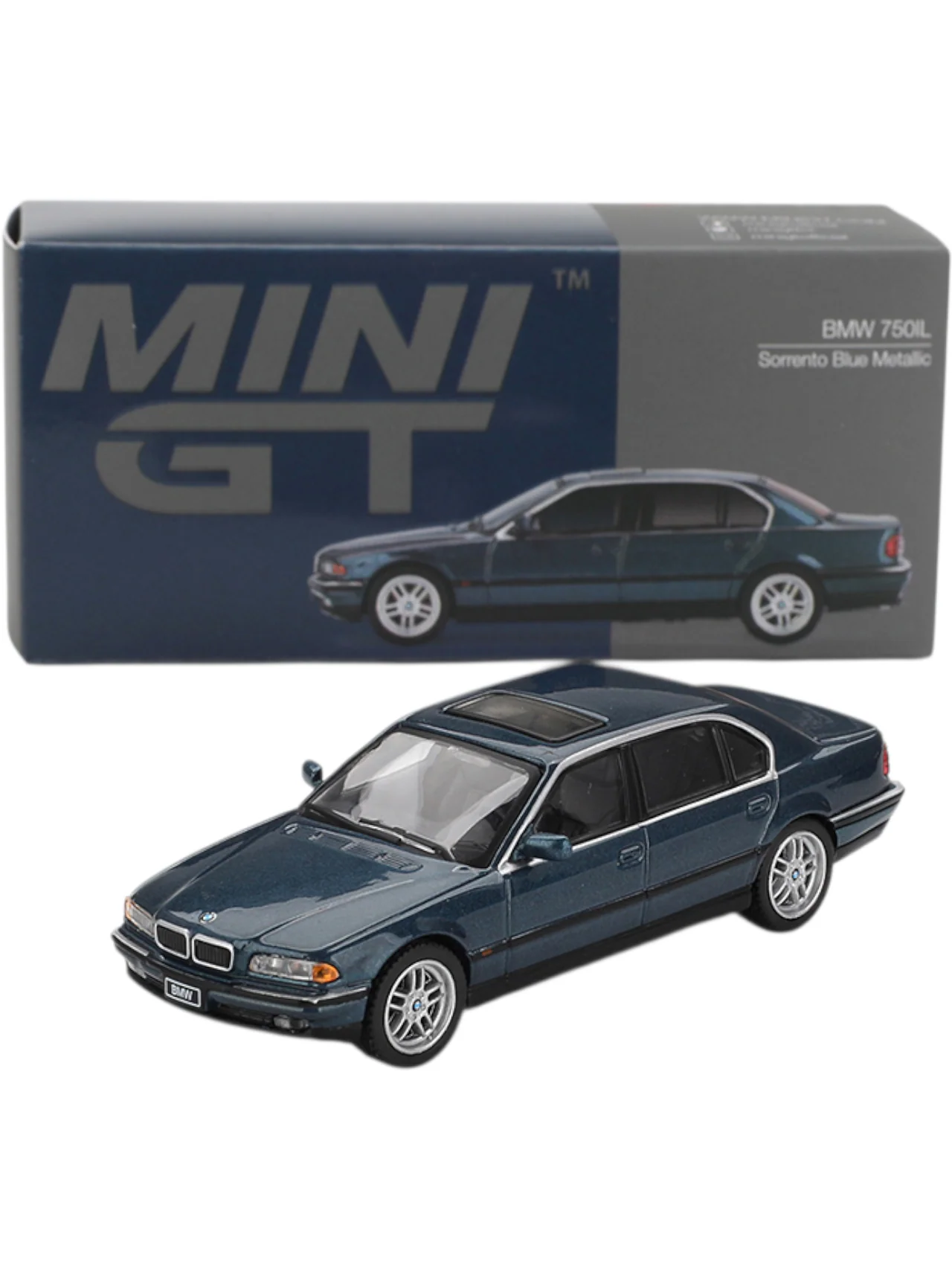 Mini GT BMW 750IL Sorrento Blue Metallic MGT00894 1/64 Diecast