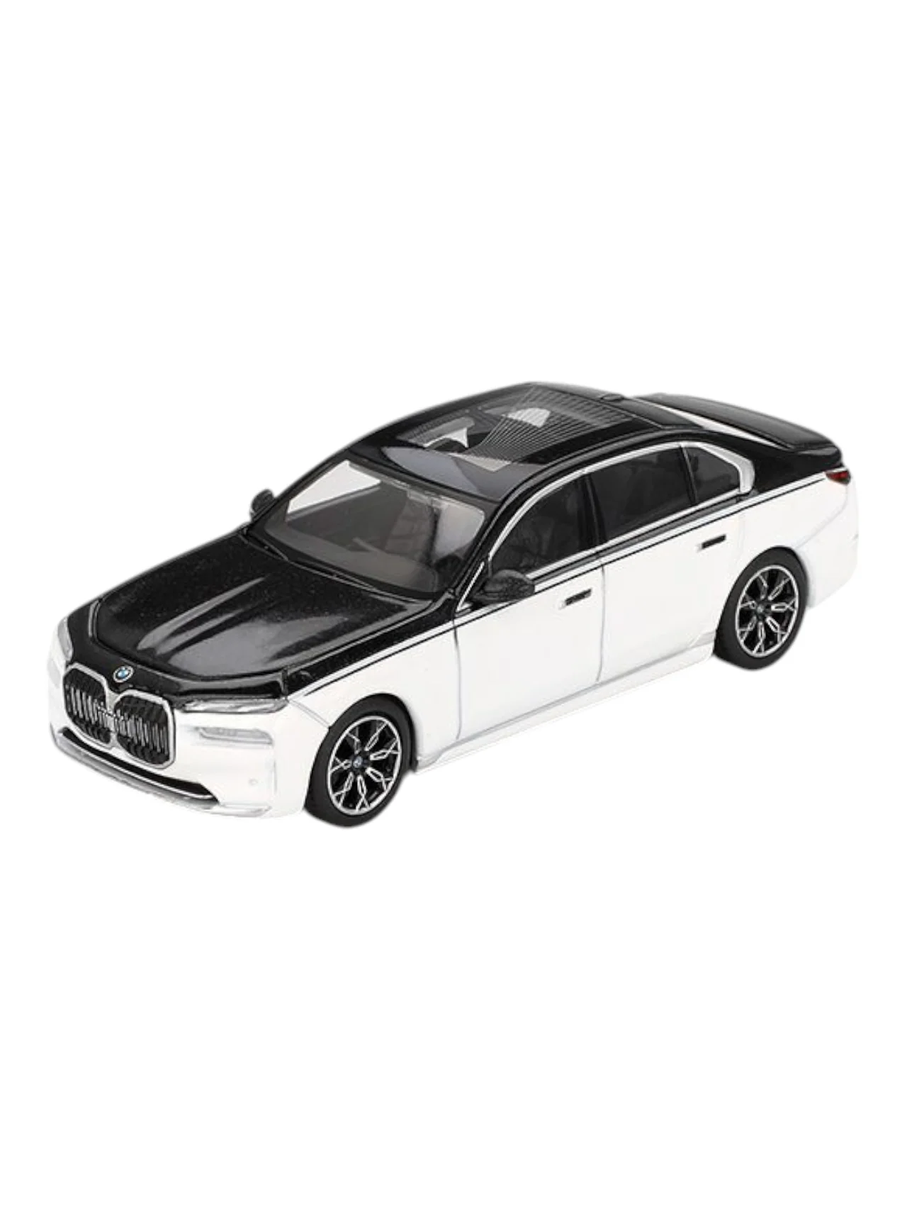 Mini GT BMW i7 xDrive60 (Alpine White/Black Sapphire) 1:64 Scale - Image 2