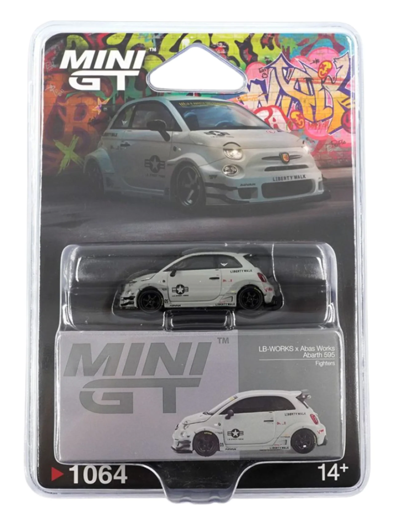 Mini GT LB-Works x Abas Works Abarth 595 (Fighters) Code-1064 1:64 Scale - Image 2