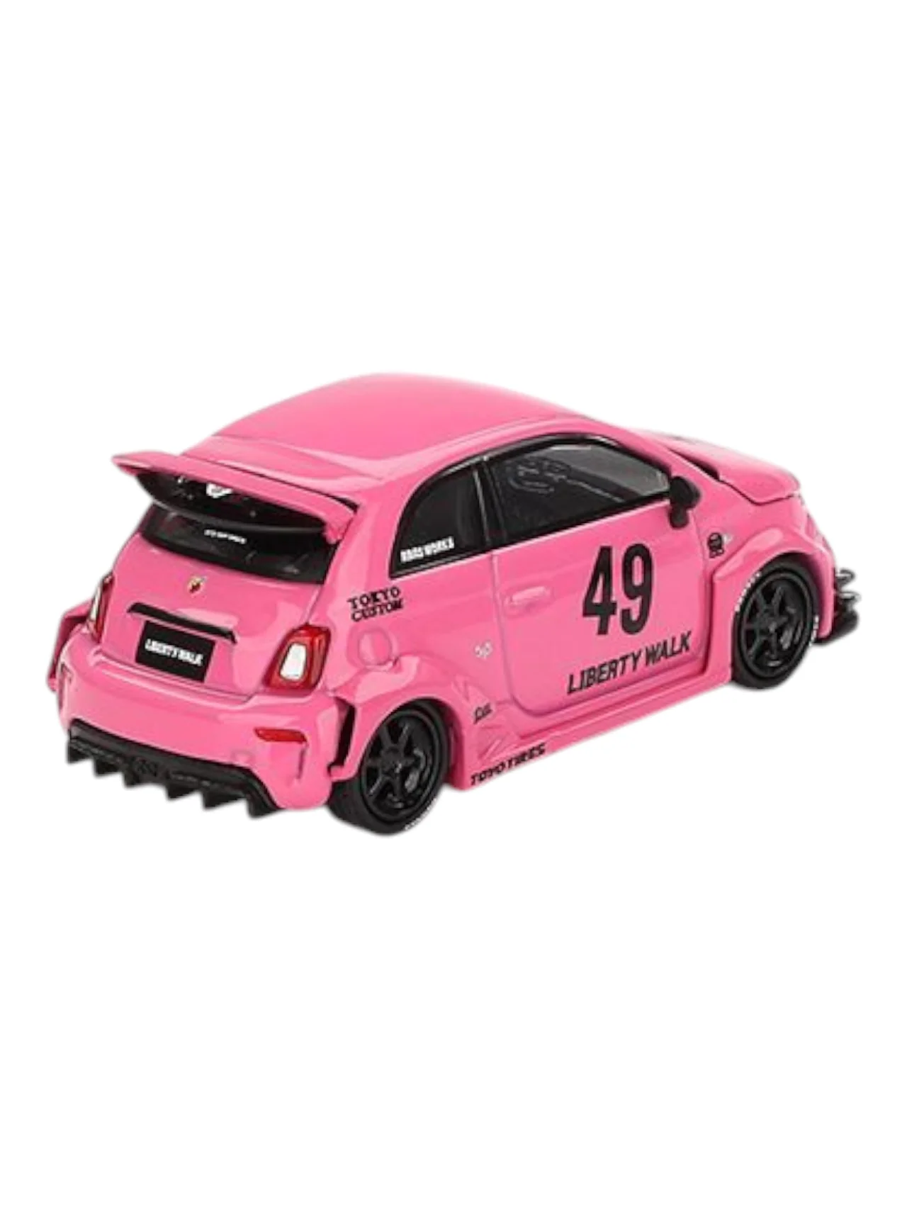 Mini GT LB-Works x Abas Works Abarth 595 (Pink) 1:64 Scale - Image 3