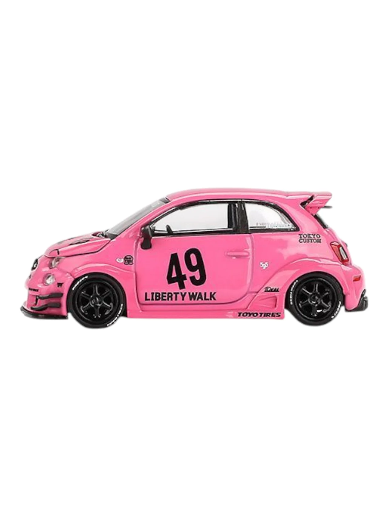 Mini GT LB-Works x Abas Works Abarth 595 (Pink) 1:64 Scale - Image 4