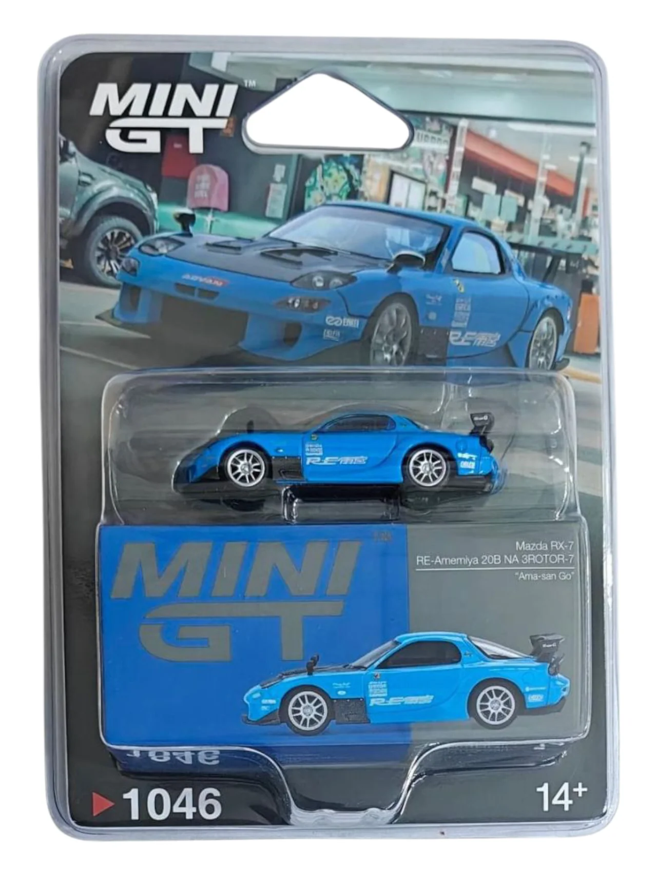 Mini GT Mazda RX-7 RE-Amemiya 20B NA 3ROTOR-7 (Ama-san Go) Code-1046 1:64 Scale - Image 5