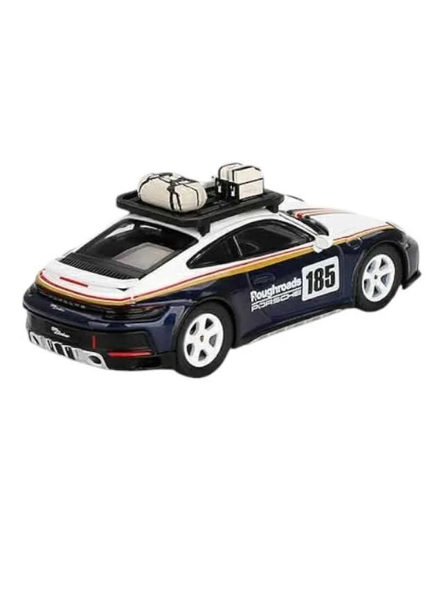 Mini GT Porsche 911 Dakar Rallye Design Package White/Gentian Blue Metallic - Image 3