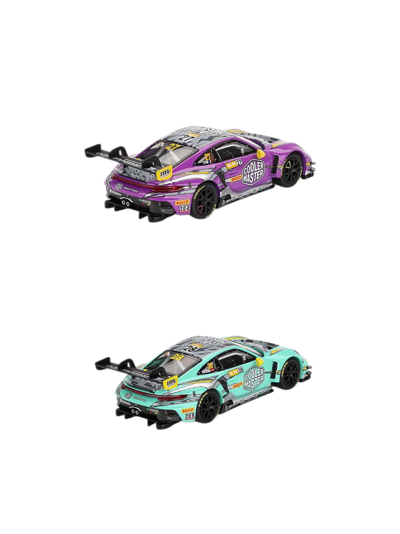 Mini GT Porsche 911 GT3 R (2023 FIA GT World Cup 70th Macau Grand Prix HubAuto Racing) Combo 1:64 Scale - Image 4