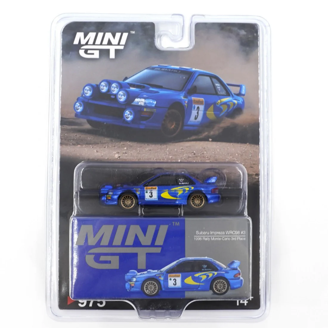 Mini GT Subaru Impreza WRC98 #3 (1998 Rally Monte-Carlo 3rd Place) Code-975 1:64 Scale - Image 4