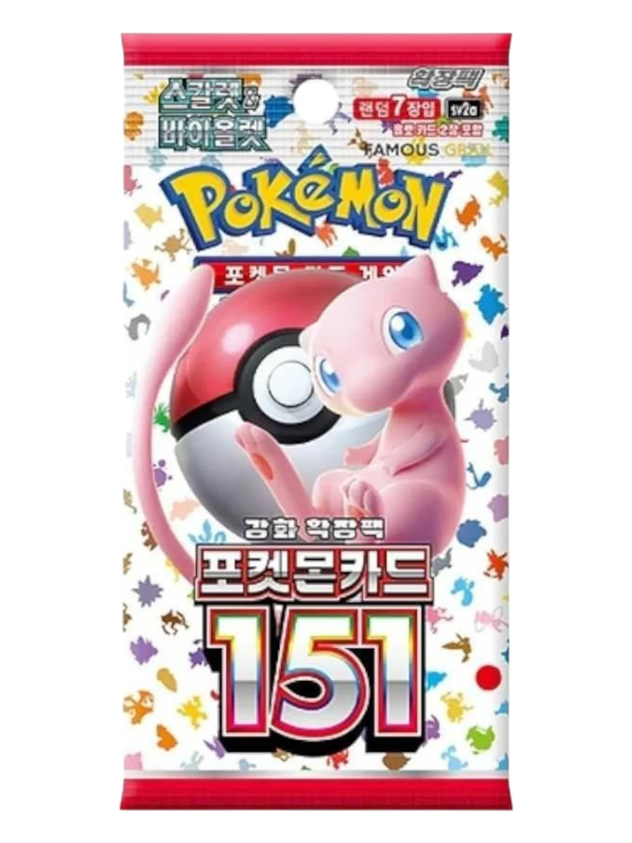 Original korean Pokemon 151 Booster pack (includes 7 card's)