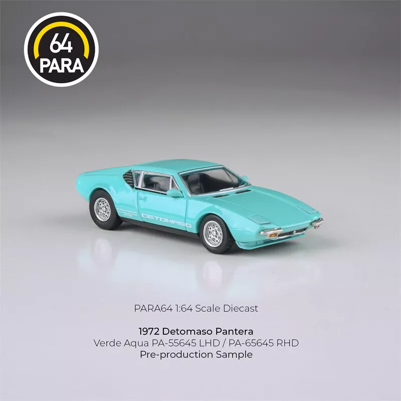 Para64 1972 de Tomaso Pantera verde aqua 1:64 Scale