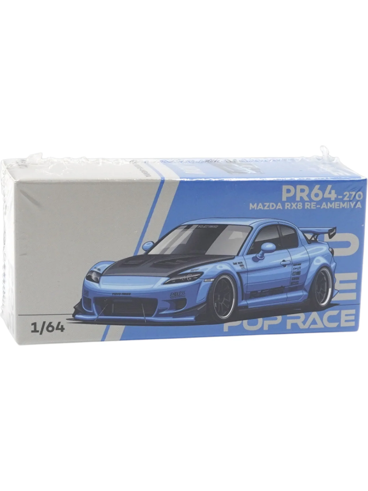 POP RACE Mazda RX-8 RE Amemiya Blue 1:64 Die-Cast Car Model | PR64-270 - Image 2