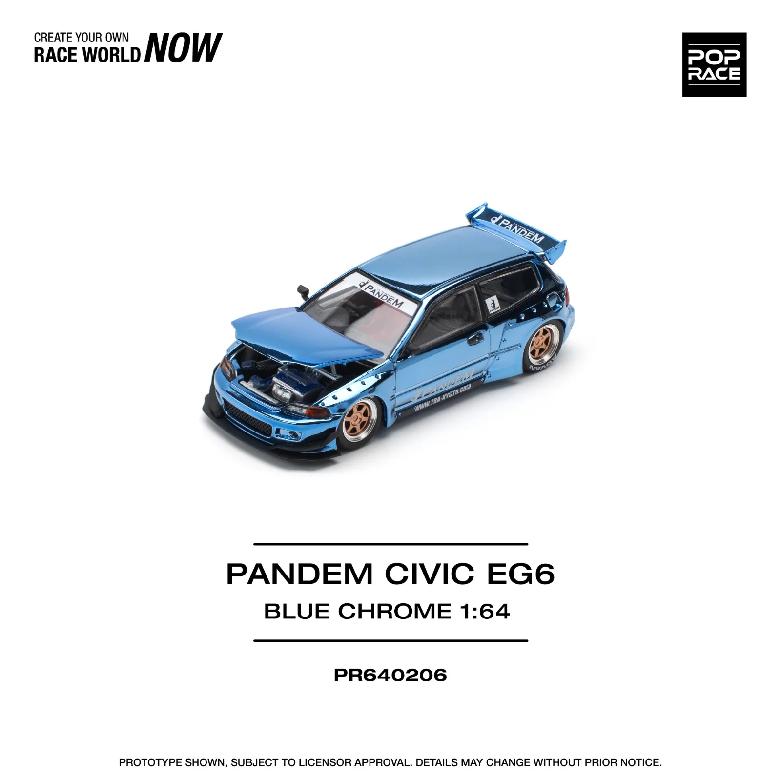 Pop race pr64-206 pandem civic eg6 1:64 Scale - Image 2
