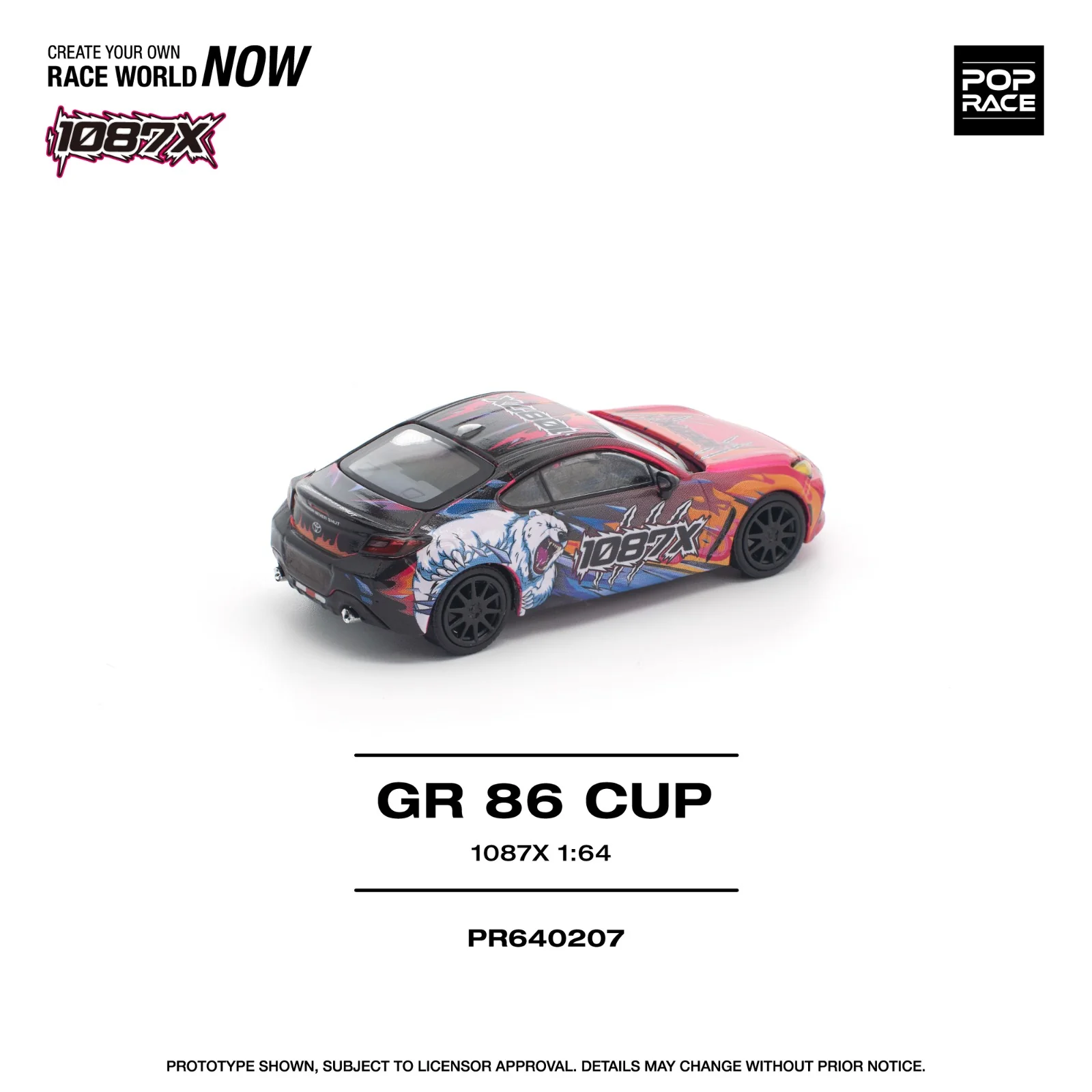 Pop race pr64-207 Toyota gr86 cup 1:64 Scale - Image 2