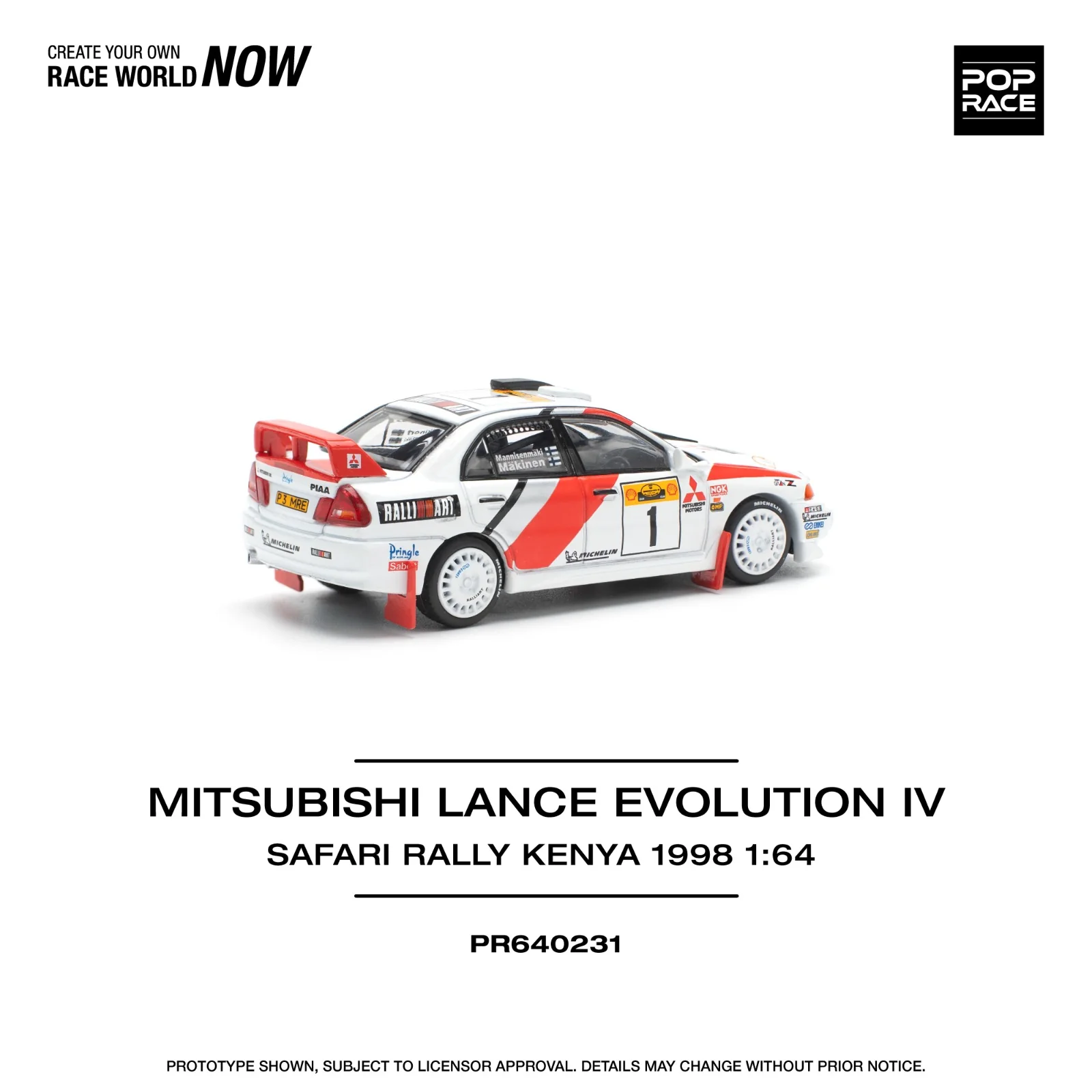Pop race pr64-231 Mitsubishi Lancer evolution iv 1:64 Scale - Image 3