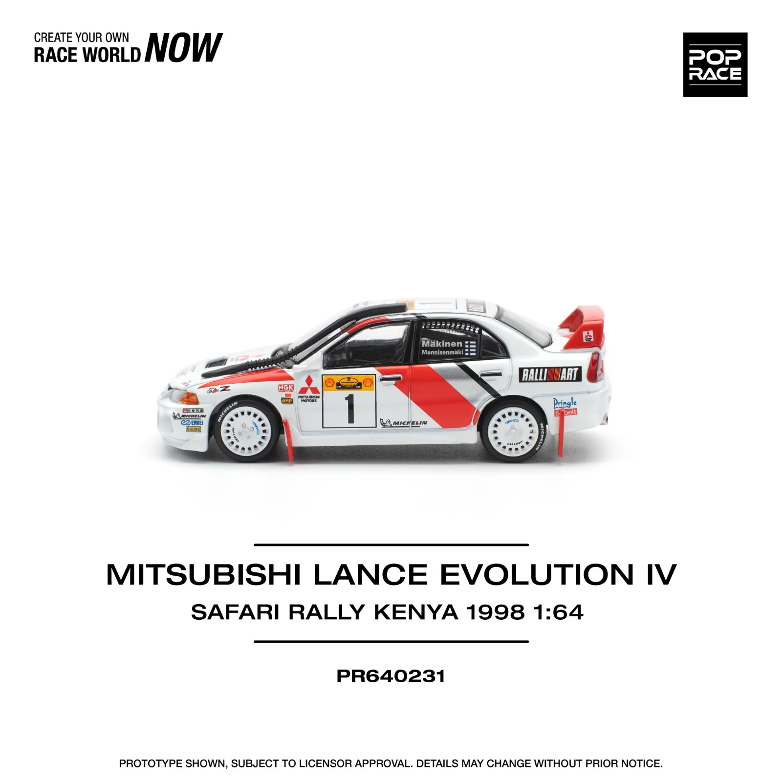 Pop race pr64-231 Mitsubishi Lancer evolution iv 1:64 Scale - Image 4