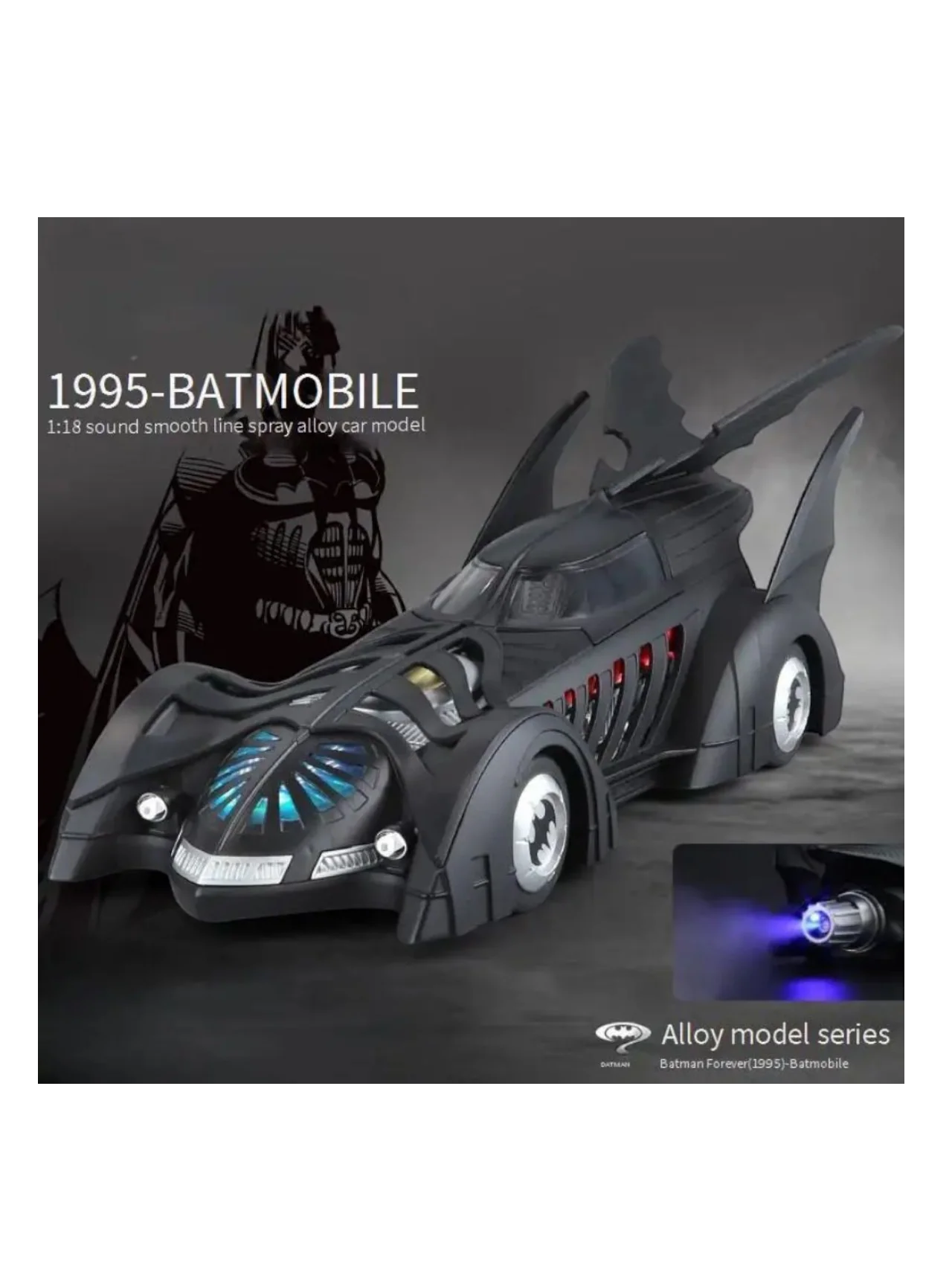QY Toys Batman Forever 1995 Batmobile 1:18 Scale (Official Licensed Product) - Image 9