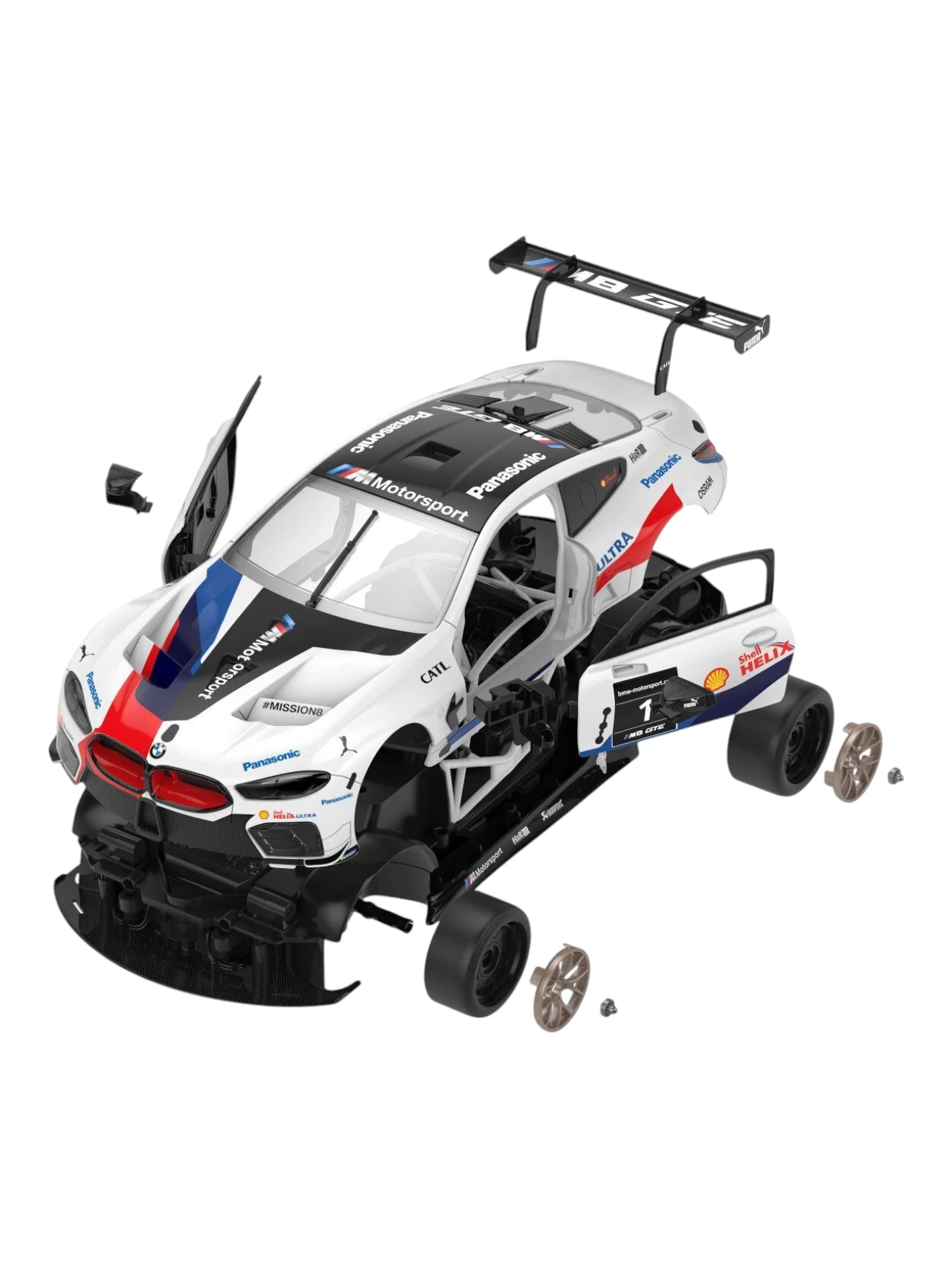 Rastar BMW M8 GTE remote control Assembly Model Kit 1:18 Scale (66 pcs and 8 pts) - Image 5