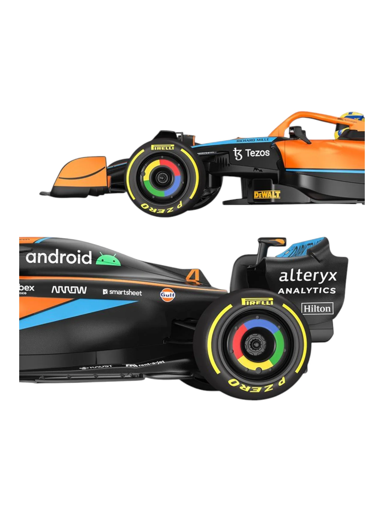Rastar Mclaren Formula 1 F1 MCL 36 2022 Emilia Romagna Grand Prix Remote Control Car - Image 10