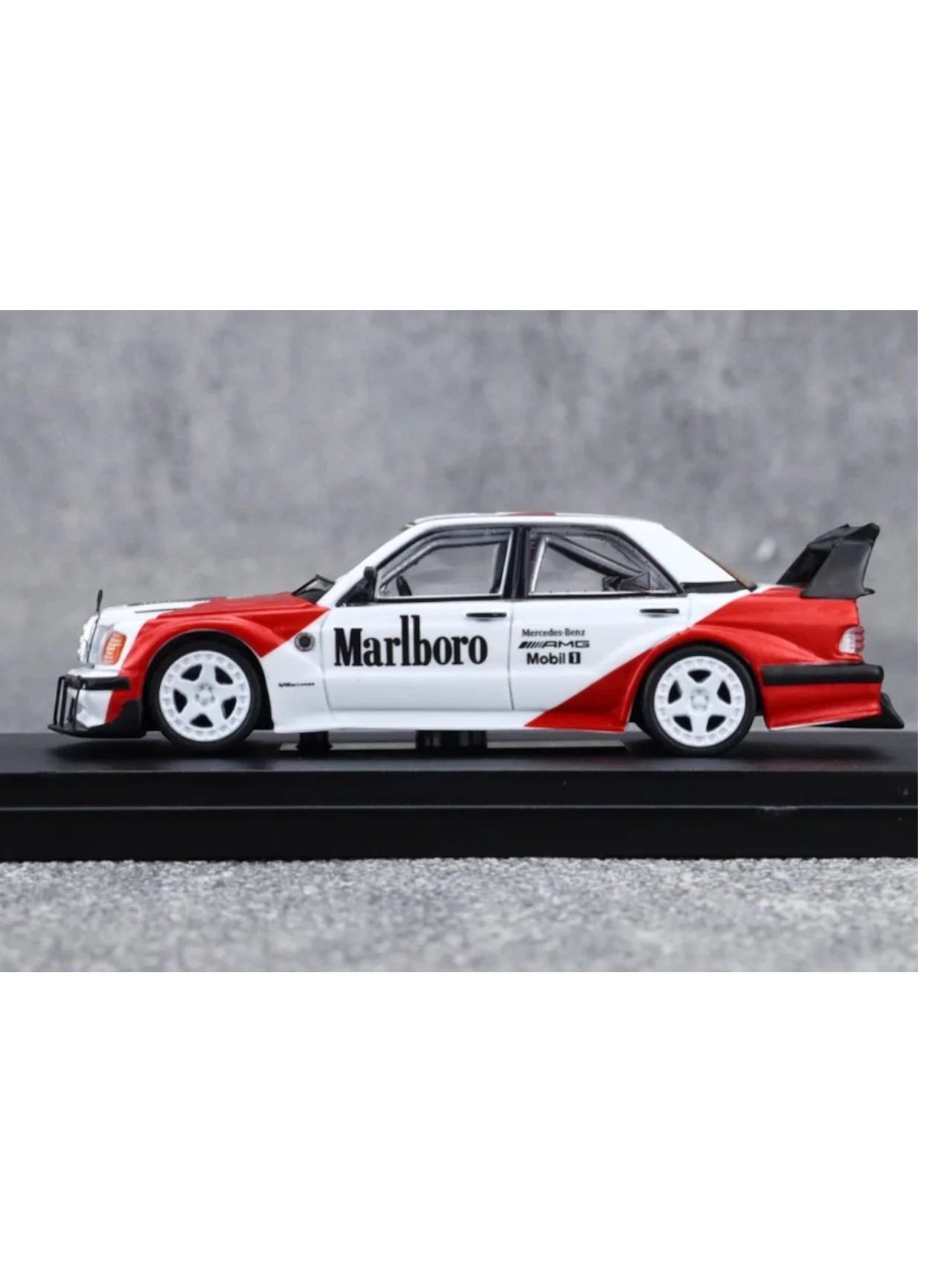 Rhino Model Mercedes W201 190E Marlboro Livery Premium Diecast 1:64 Scale (With Acrylic Case) - Image 2