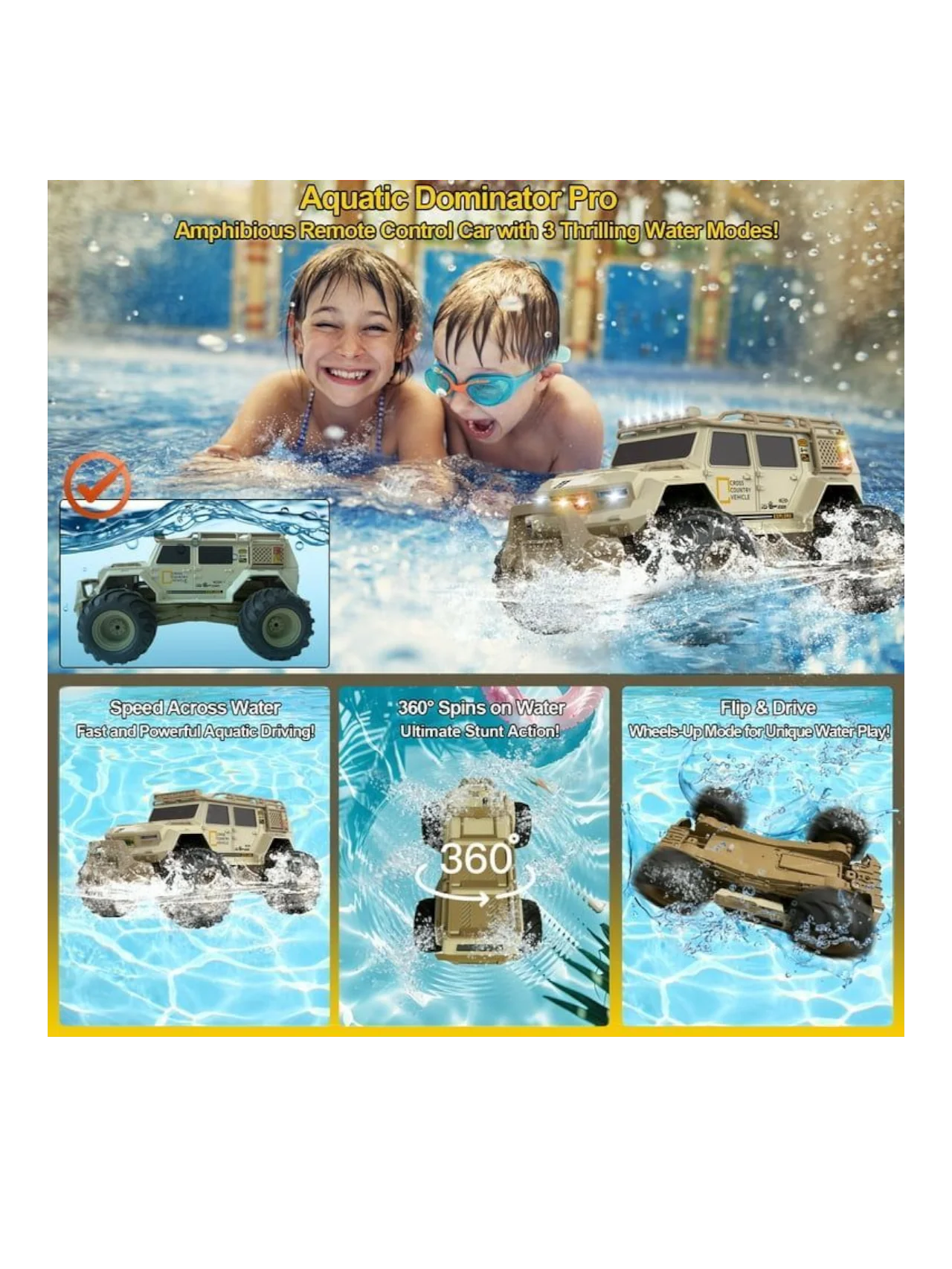 Sulong Amphibious All-Terrain Remote Control Mountain Car 1:14 Scale - Image 6