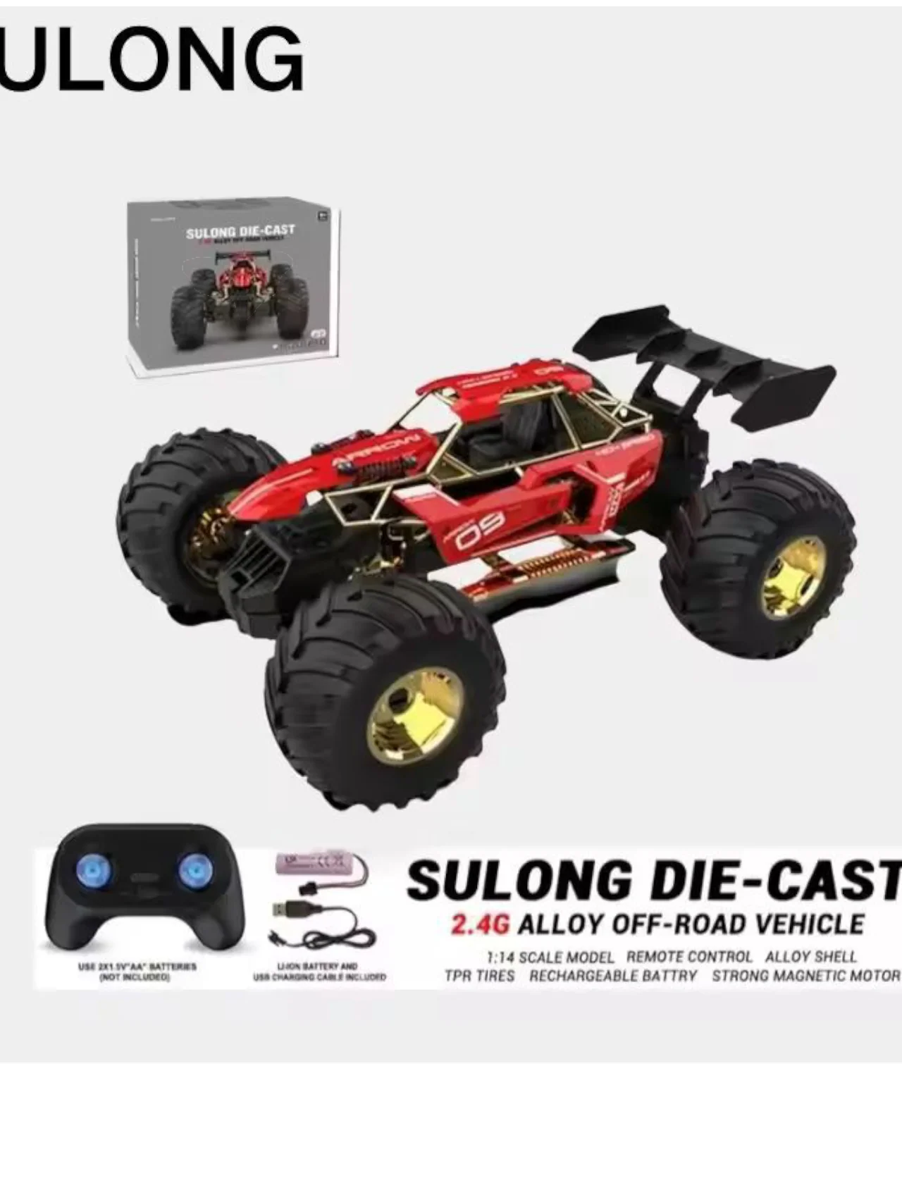 Sulong Remote Control (RC) 2.4G Alloy Off-Road Vehicle 1:14 Scale - Image 6