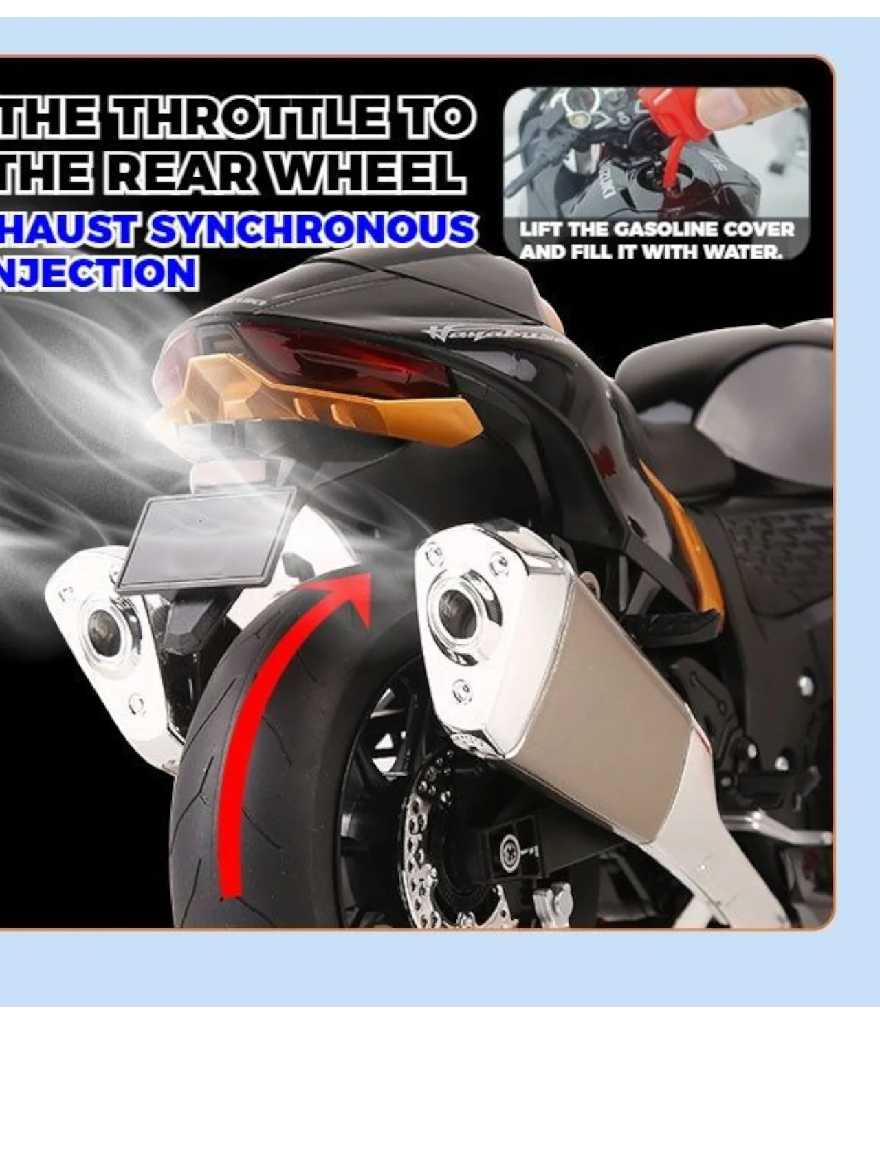 Suzuki Hayabusa GSX-1300 R Alloy Model 1:6 Scale (Colour -Black) - Image 6