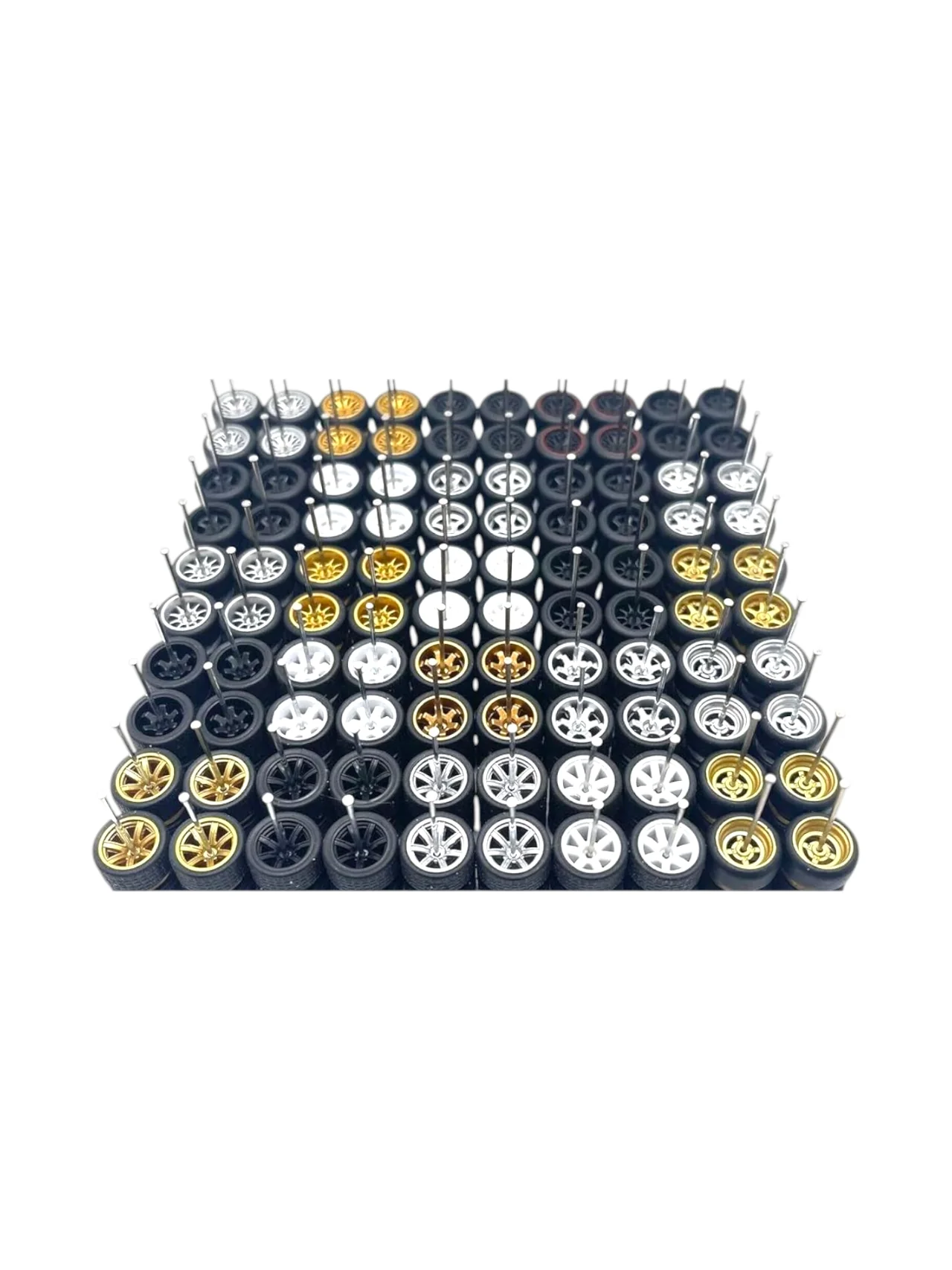 TCI Wheels Box Premium Wheels Pack Random Sets Hotwheels rubber wheels (Random assortment) 1 set fits 1 car - Image 5