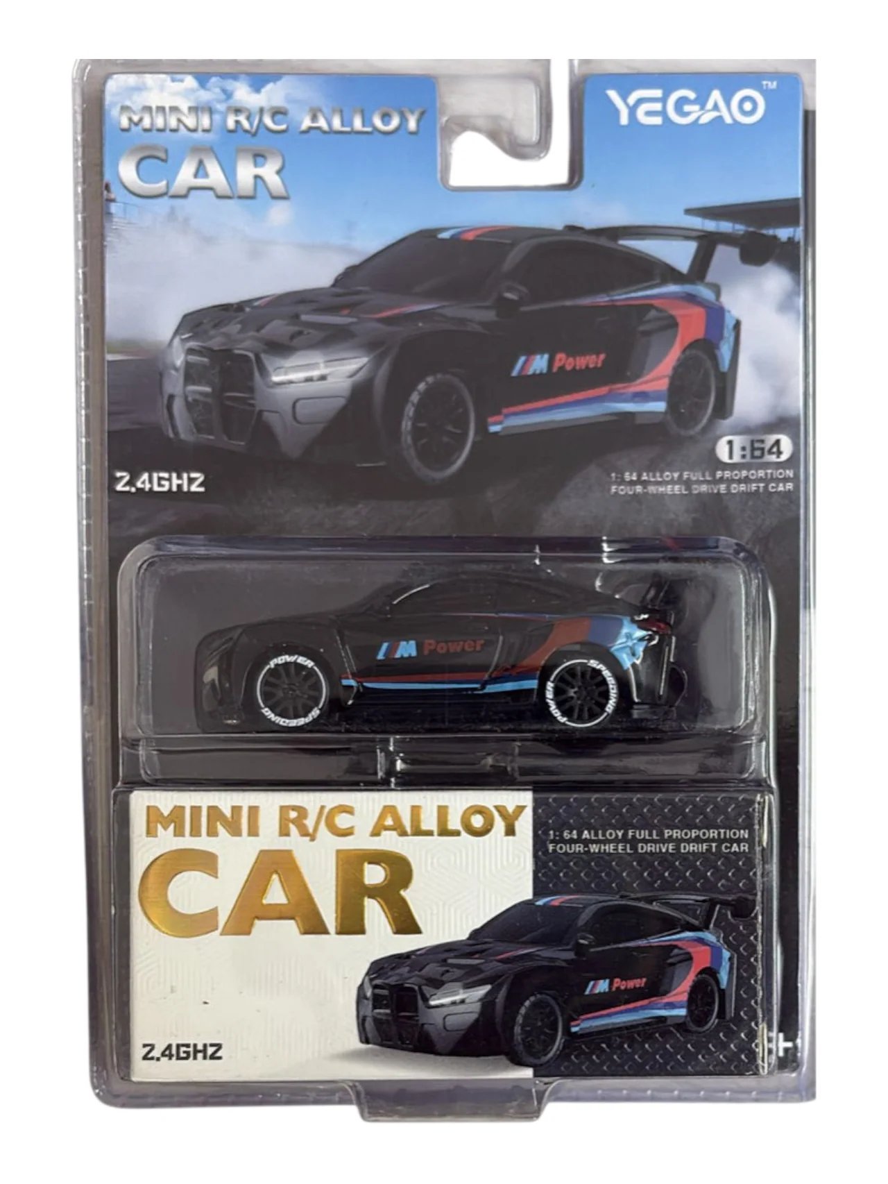Yegao Mini RC Car 2.4GHZ Imported 1:64 Scale Alloy Full Proportion Four-wheel Drive Drift Remote Controller Car